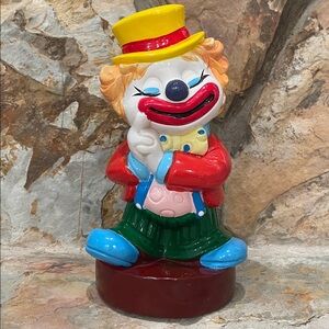 Plastic Circus Toy Clown Bank